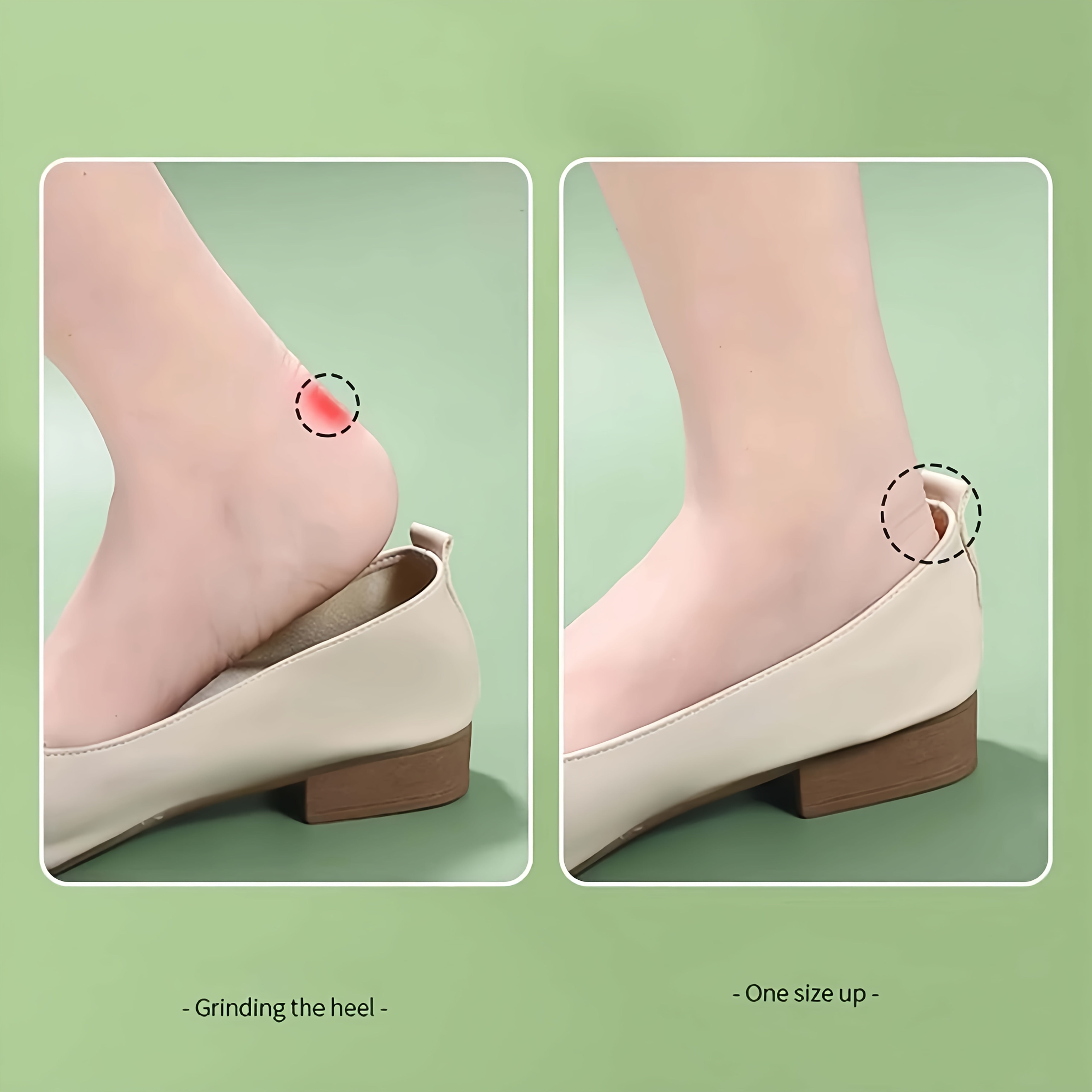 Women's Silicone Heel Pads for High Heels Reduce Slippage Blisters