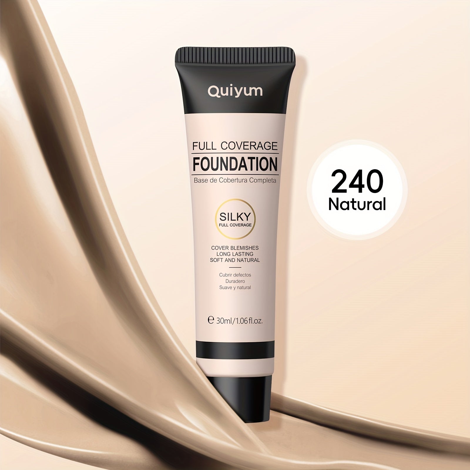 Women Full Coverage Matte Liquid Foundation Oil-Free Cover Blemishes Dark Spots