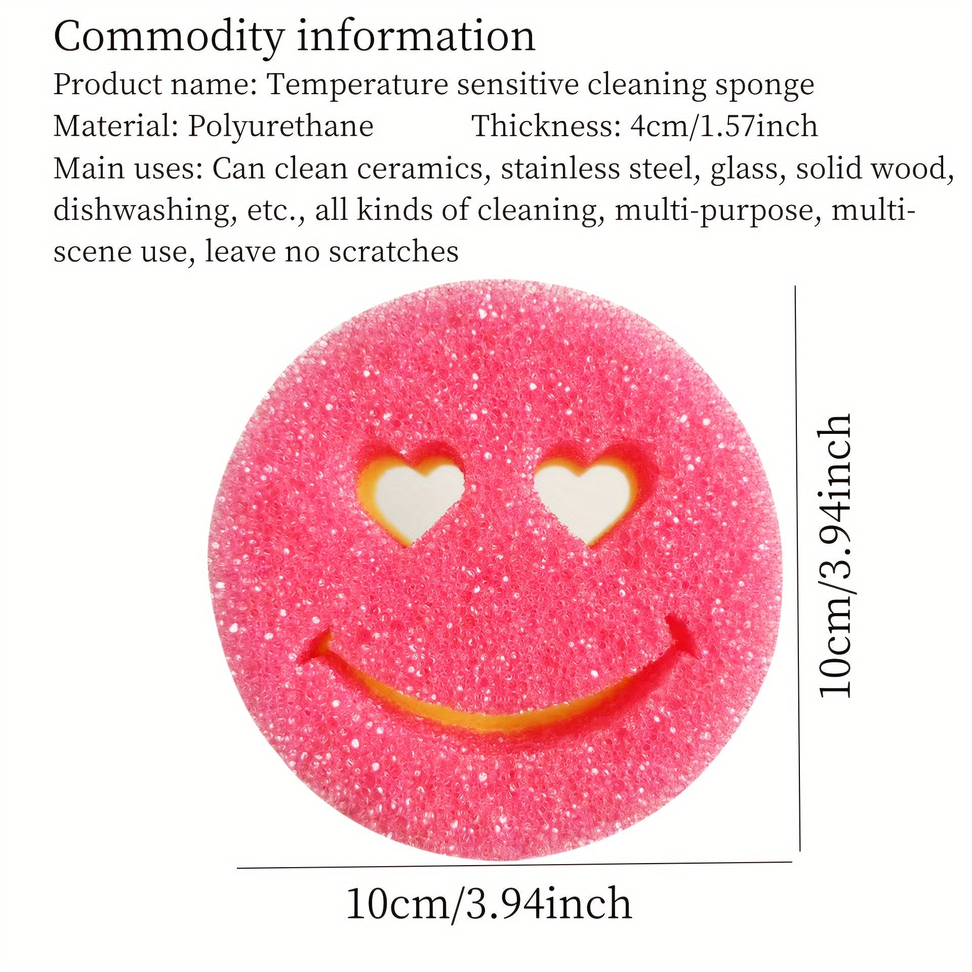 Температурно-чувствительные, прочные губки из ПК, доступные в упаковках по 2, 4, 6 или 8 штук. Подходят для использования на кухне, в ванной, для стекол и в гостиной. Эти губки без царапин идеально подходят для мытья посуды и чистки кастрюль.