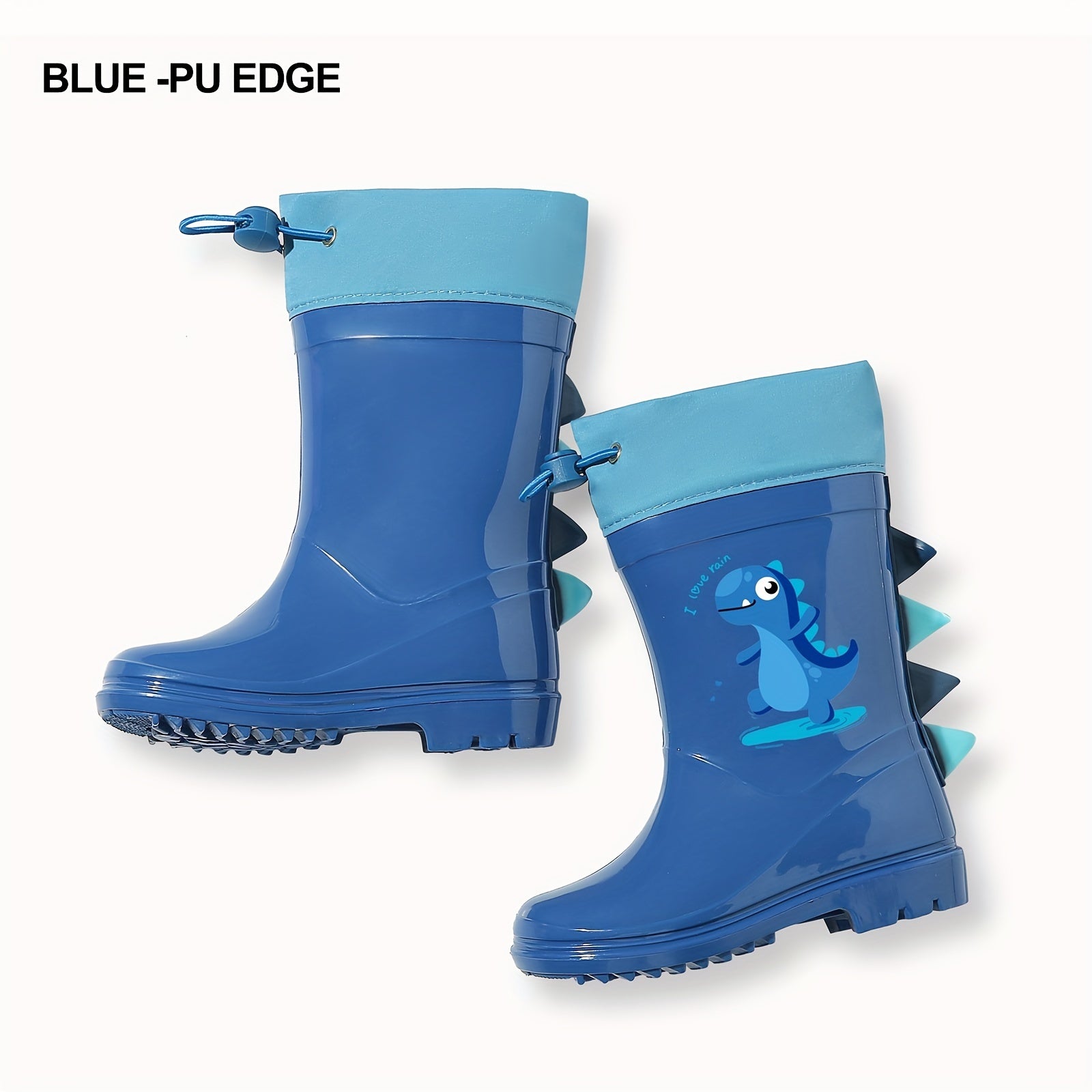 Kids' Dinosaur Rain Boots Waterproof Non-Slip Short Boots for Ages 2-8