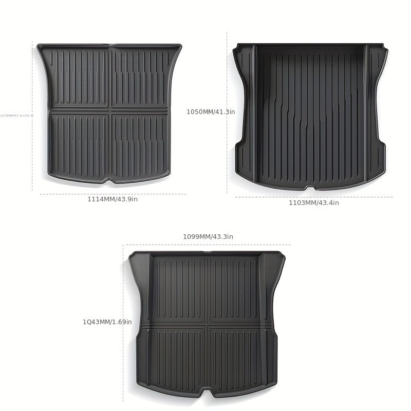All-Weather TPE Trunk Mat for Tesla Model Y and Model 3 Cargo Cargo Protector