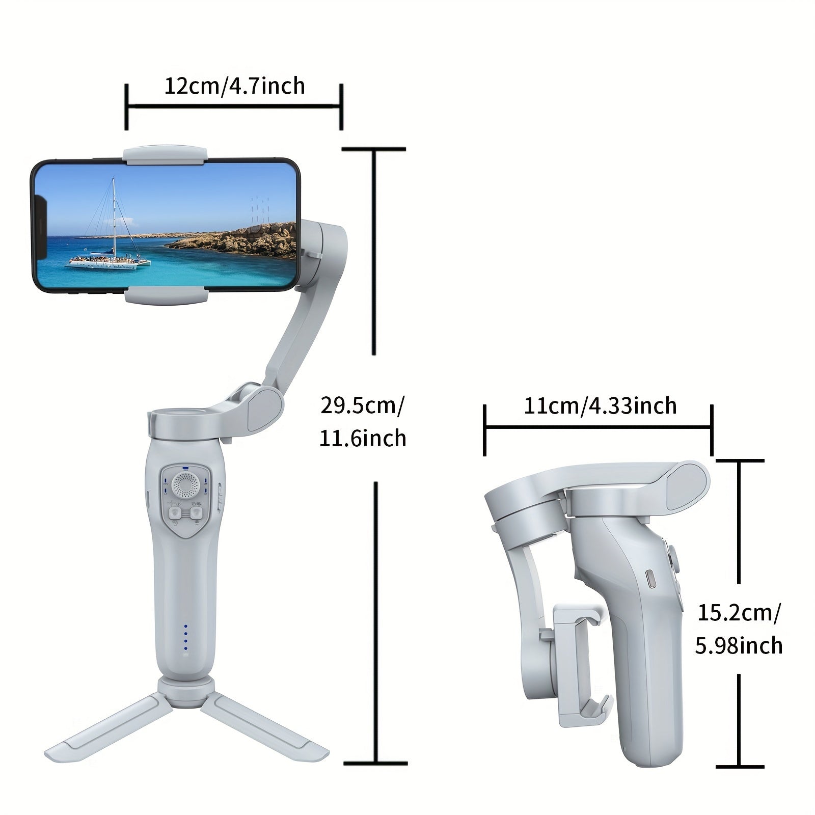 Handheld Gimbal with Smart Gesture Control 3-Axis Stabilizer for Vlogging Live Streaming