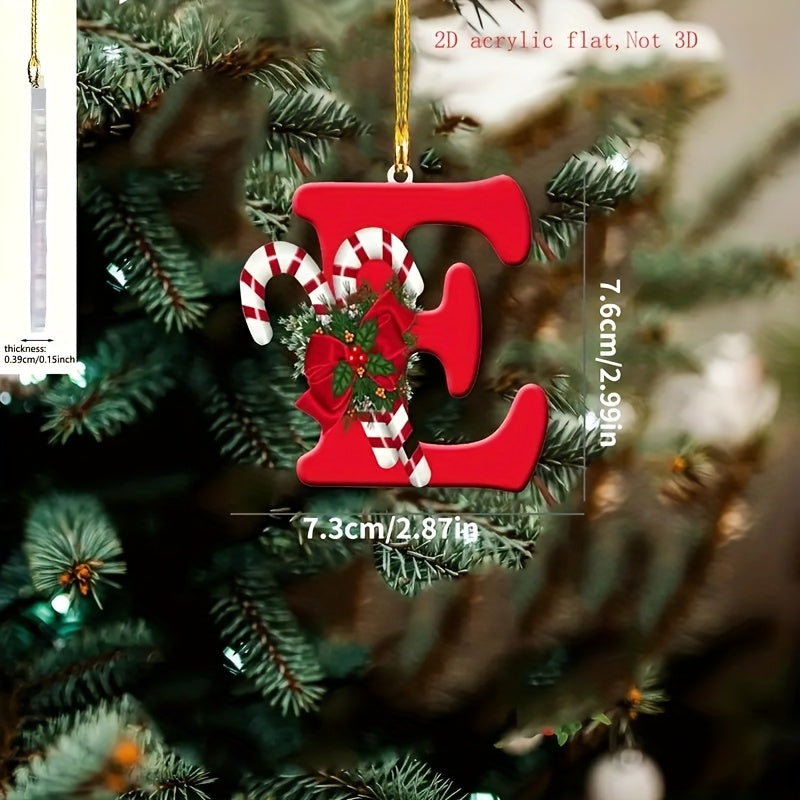 26pcs Acrylic Christmas Tree Ornaments Hanging Pendants for Home and Party Decoration