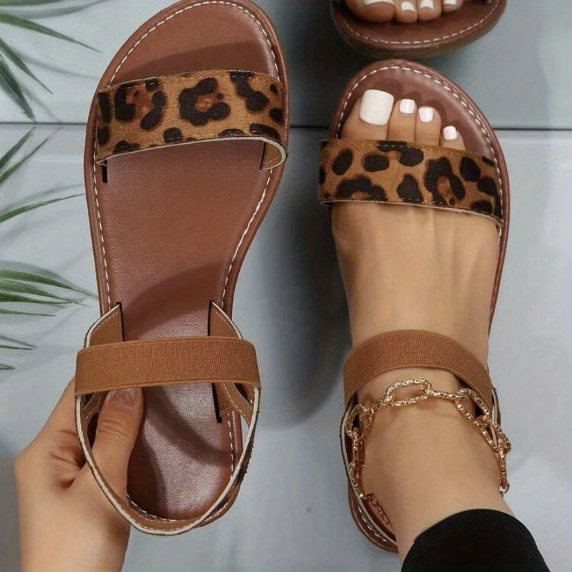 Women's PVC Flat Sandals Casual Ankle Strap Minimalist Outdoor Shoes