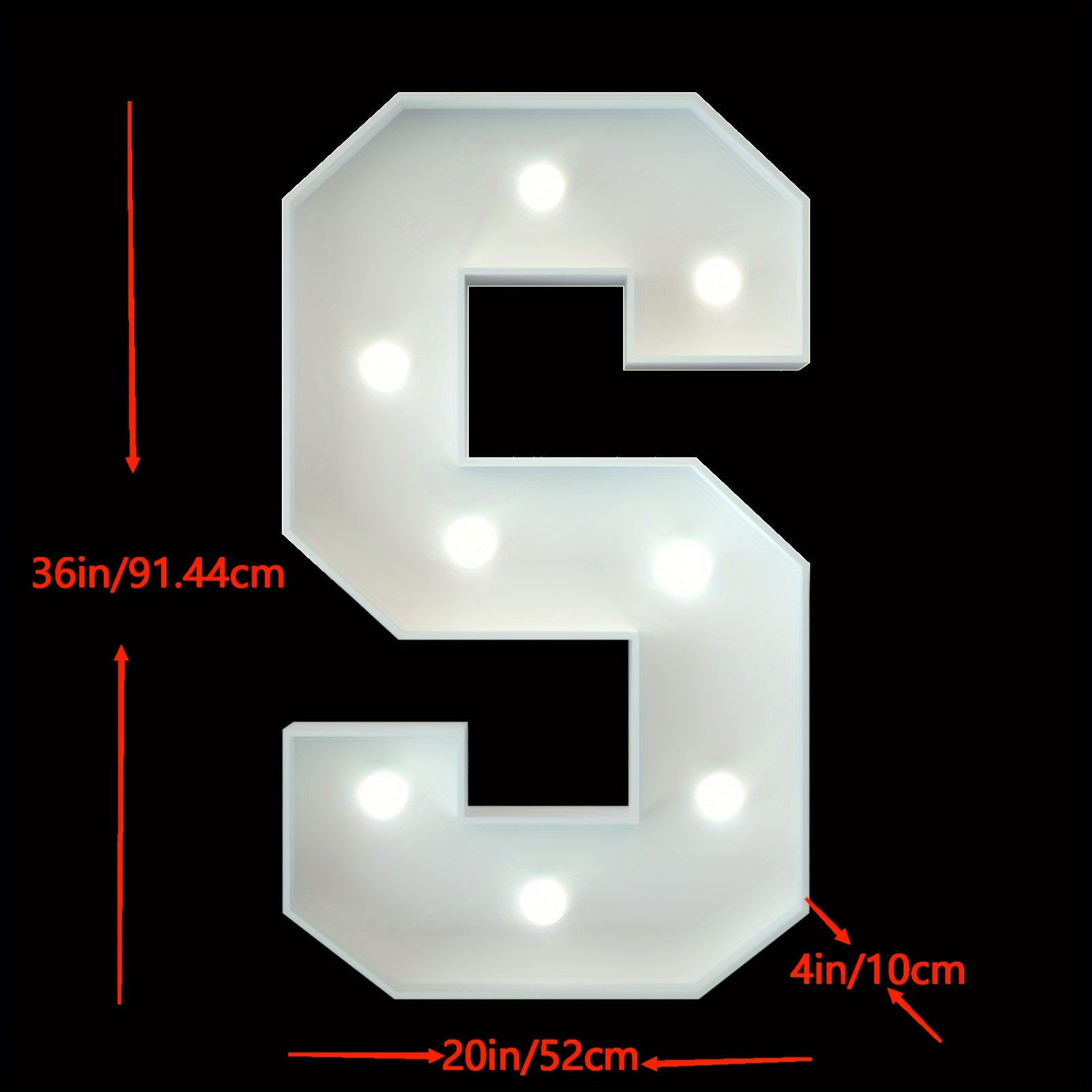 91.44cm LED Marquee Light Up Letters A-Z for Party Wedding Birthday Decor