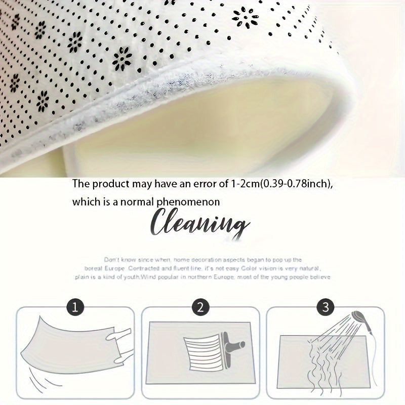 Alfombra de baño de espuma viscoelástica de lujo antideslizante, suave y absorbente para bañeras y duchas