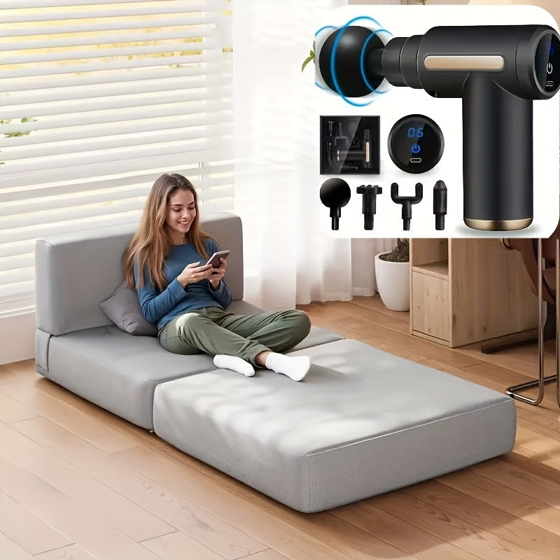 1 dona qo'l bilan ishlatiladigan zarba massajeri LCD bilan, chuqur to'qima massaji, USB orqali zaryadlash, 800mAh litiy batareyasi, otalar, do'stlar va akalar uchun ideal sovg'a.