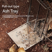 Sayohat, piyoda yurish va BBQ uchun portativ zanglamaydigan po'latdan yasalgan olov o'chirgich va saqlash sumkasi bilan