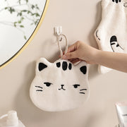 Cat-Themed Hand Towel for Bathroom and Kitchen Absorbent Cozy Cloth