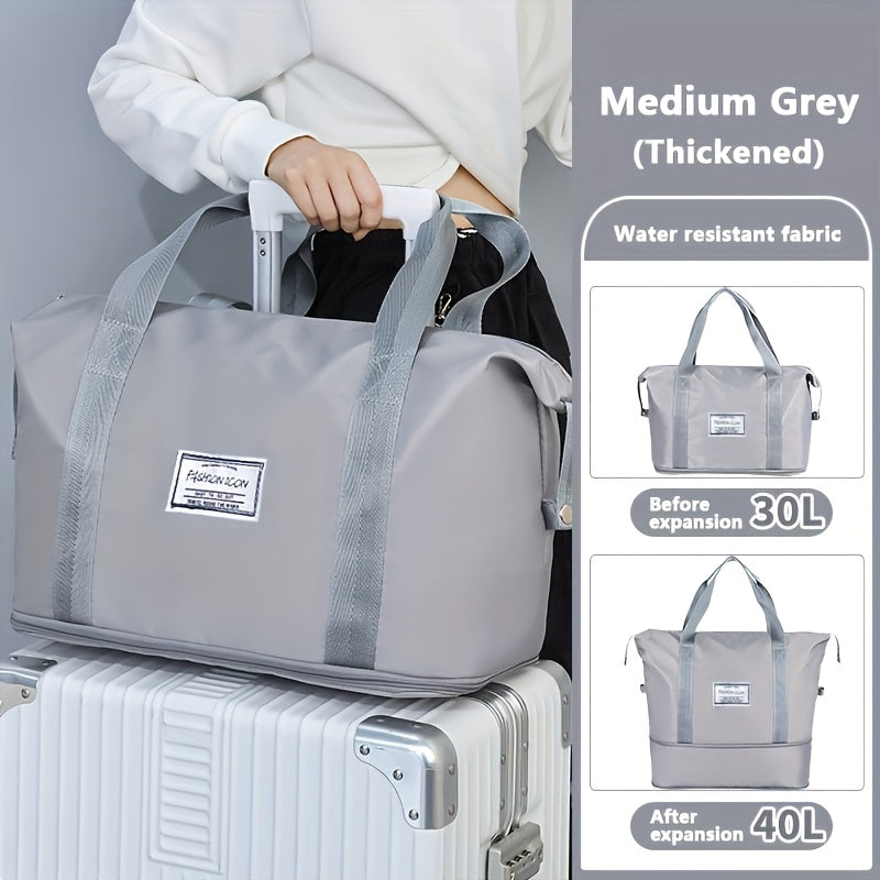 Women's Polyester Duffel Bag Set with Toiletry Bag Shoe Compartment Wet Pocket and Multiple Compartments