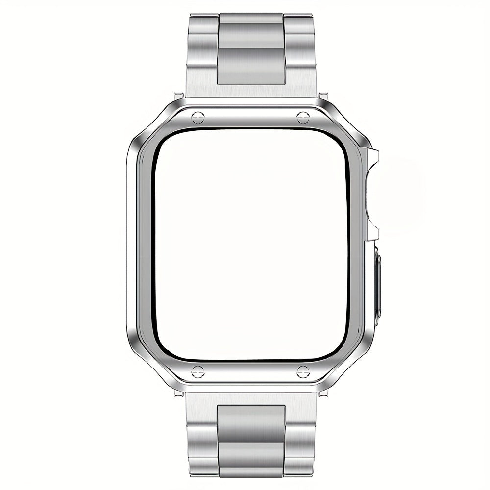 Smartwatch Accessories Combo TPU Case and Stainless Steel Band for Apple Watch Ultra Series 9 8 7 6 5 4