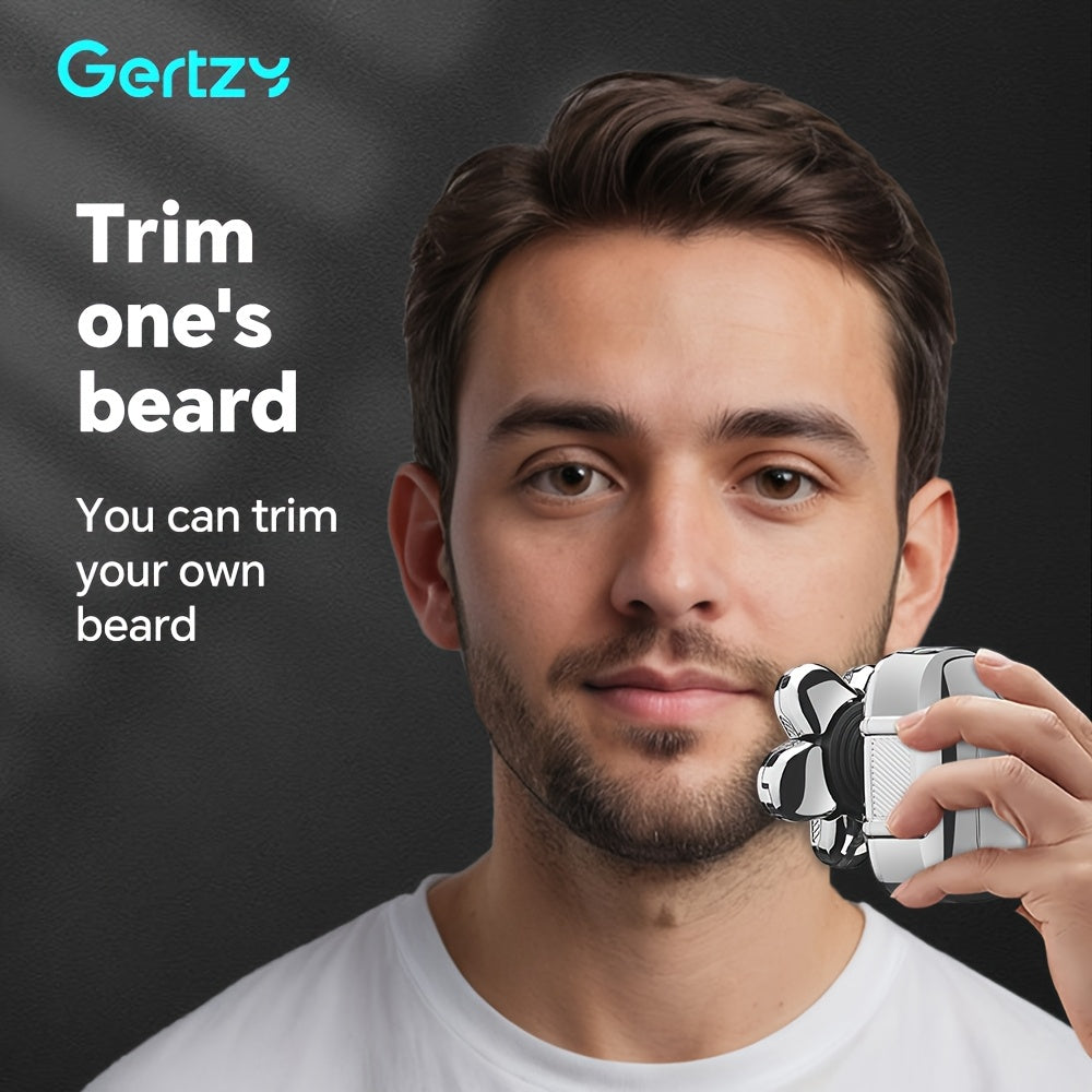 Afeitadora eléctrica con 7 hojas flotantes, recargable por USB, portátil, regalo