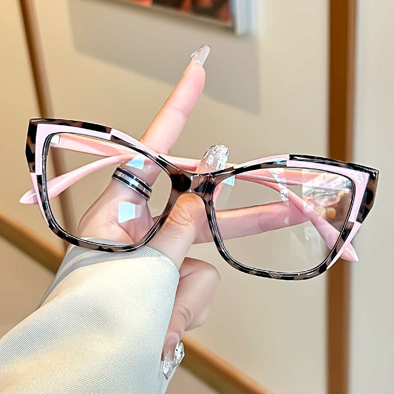 Women's Cat Eye Reading Glasses Vintage Clear Lenses Full Rim PC Frame Metal Hinges +1.0 to +4.0