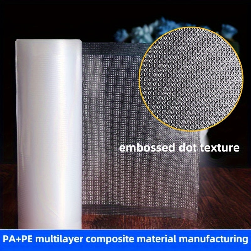 1 рулон профессиональных вакуумных пакетов agashe с улучшенной текстурной поверхностью, эффективным удалением воздуха, герметичной запайкой для хранения продуктов в больших объемах, подготовки блюд, медленного приготовления. Совместим с большинством