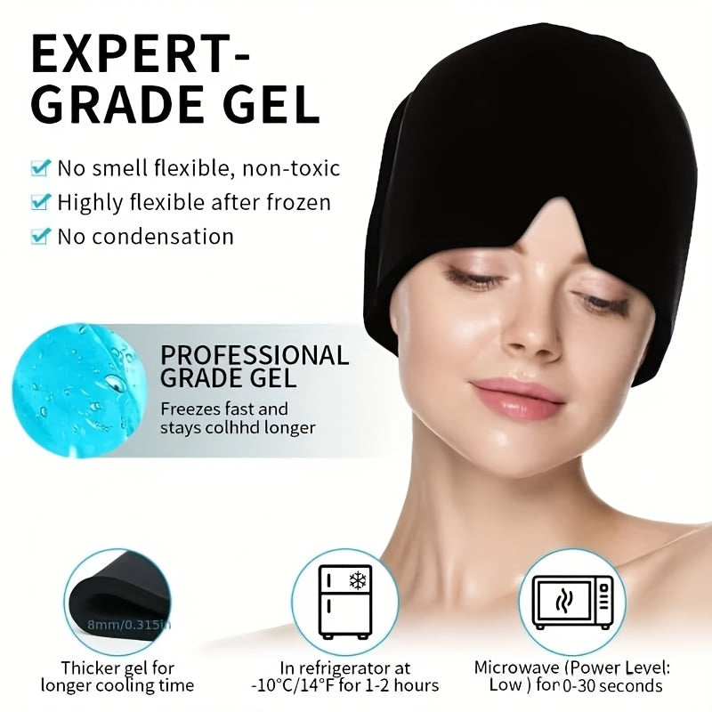 Unisex Facial Cooling Gel Headband Cold Compress Eye Mask Adjustable Headgear