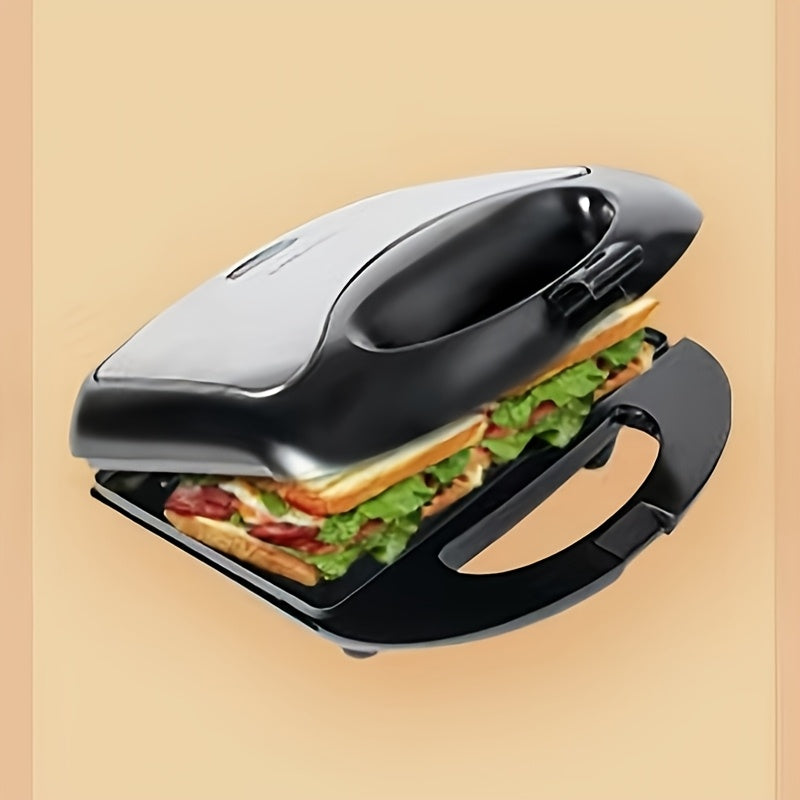 Uyda tuxum pishirish uchun yopishmaydigan panlar, LED ko'rsatkichlar va sovuq tutqichlar bilan 1 ta sendvich tayyorlagich, toster va panini press.