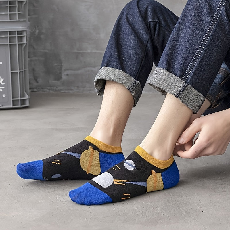 Turli juftlikdagi tovon paypoqchalari 3/5 juft, nafas oladigan, terni yutadigan polyester spandex