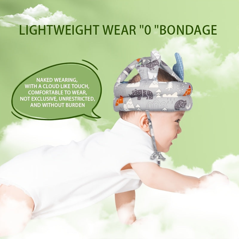 Children's Breathable Safety Hat for Learning to Walk Anti-Fall Collision All Seasons Green Pink