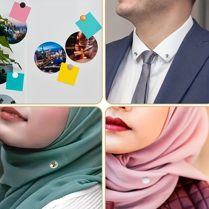Set of 4 Multicolor Magnetic Scarf Buckles Accessories for Clothes