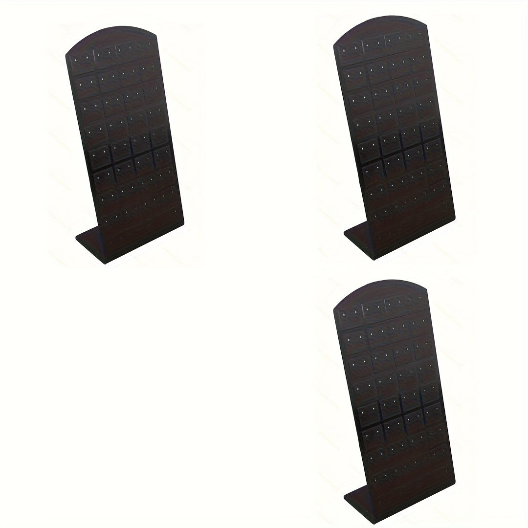 Acrylic Jewelry Display Stand with 72 and 48 Holes for Earrings Black and White
