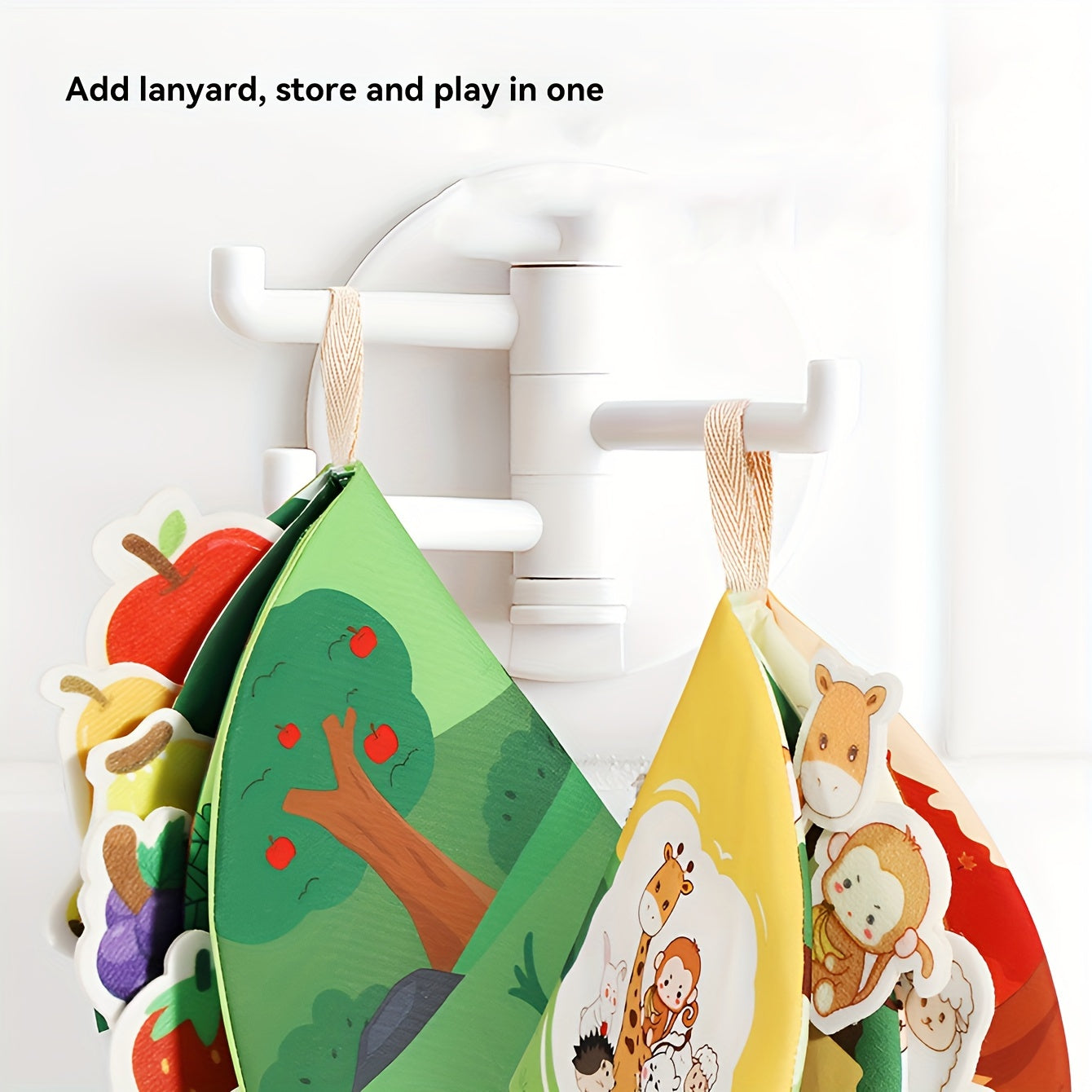 Children's Tear Book Toy with Stickers and Pictures for Cognitive Development Age 0+ Polyester Mixed Color