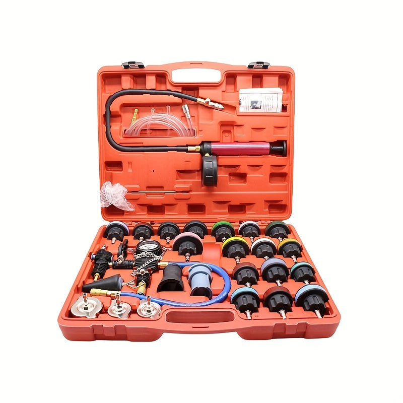 28pcs Car Radiator Leak Detection and Pressure Test Kit for Fluid Checking