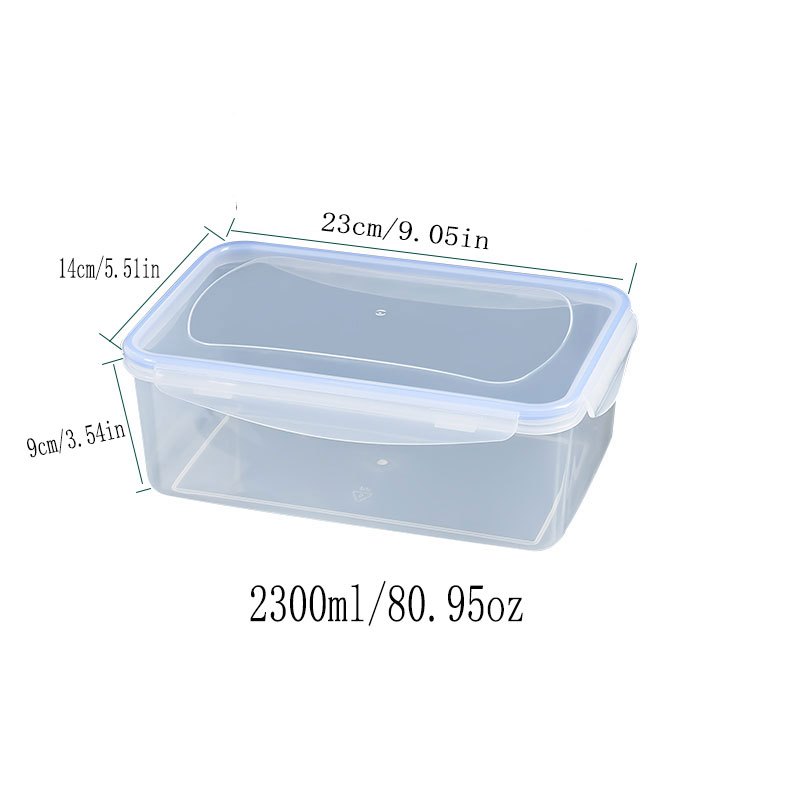 Unisex Plastic Storage Box Microwave Safe Food Container 1/4 Pcs Set