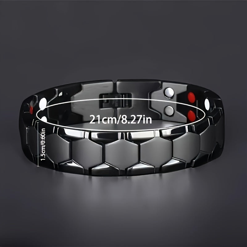 Unisex Titanium Steel Bracelet Boho Style Magnet-Free Energy Waterproof Hypoallergenic