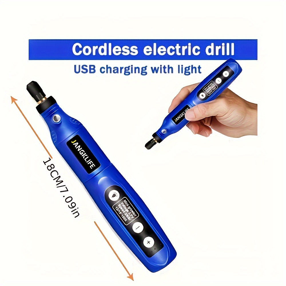 Мини-набор вращающегося инструмента с беспроводной шлифовальной машиной с 5 скоростями для проектов DIY