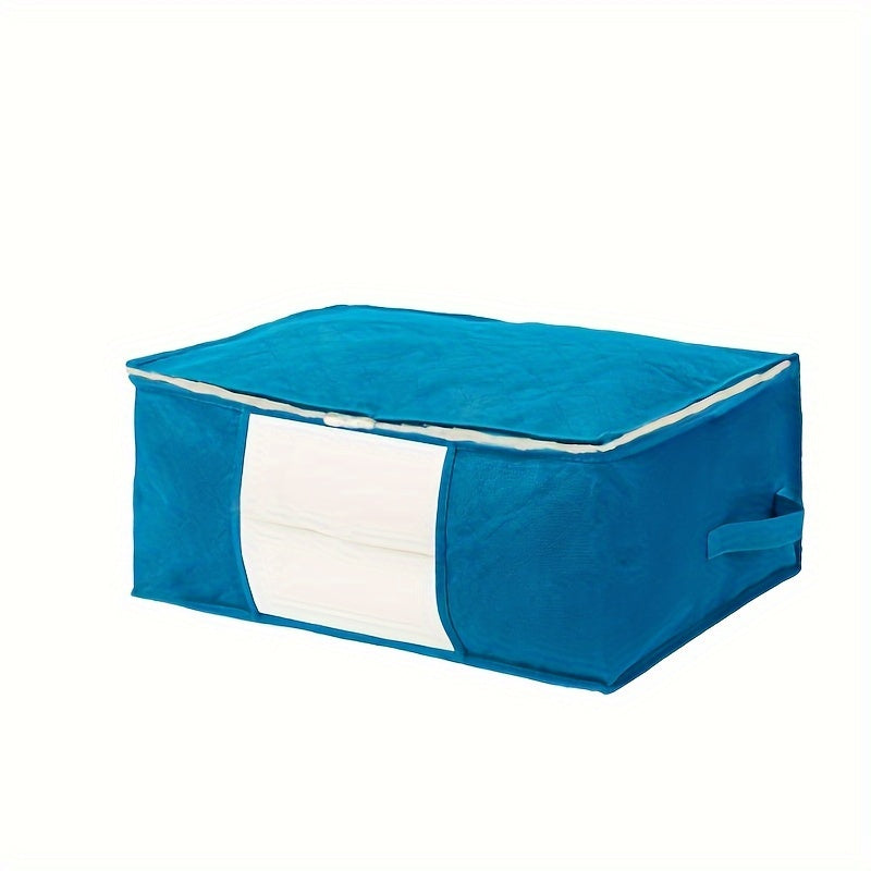 Fabric Storage Bins with Clear Windows Stackable Closet Organizers Dustproof Foldable for Clothing and Apparel