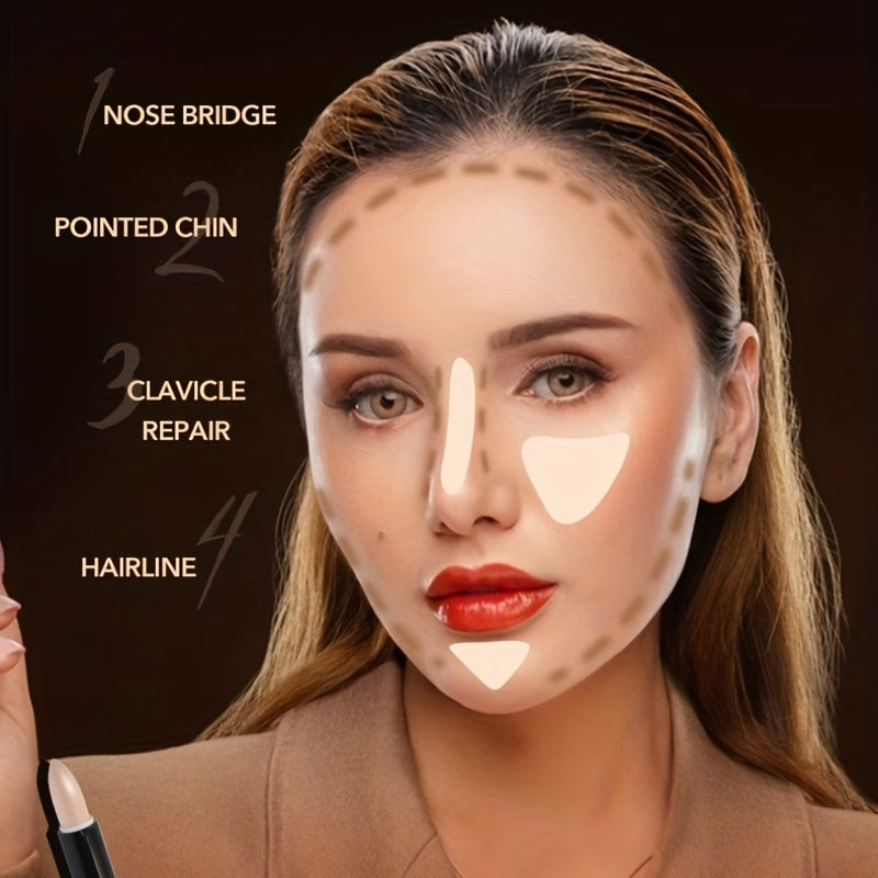 Har qanday teri rangi uchun suv o'tkazmaydigan, tabiiy yakuniy, ikki tomonlama yashiruvchi va kontur qalamchasi