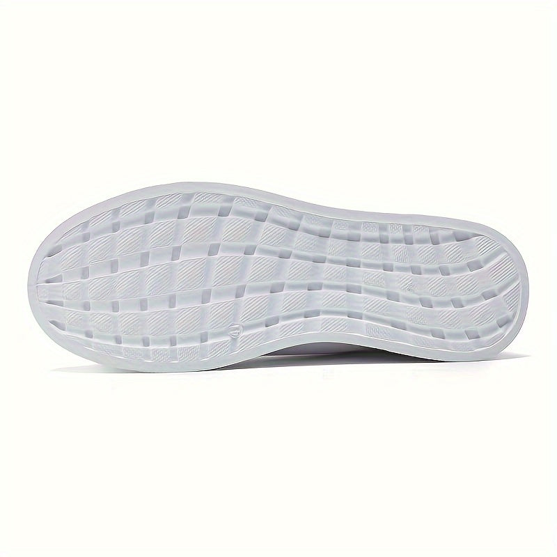 Men's Striped Lace-Up Sneakers with Good Traction Breathability and Comfort