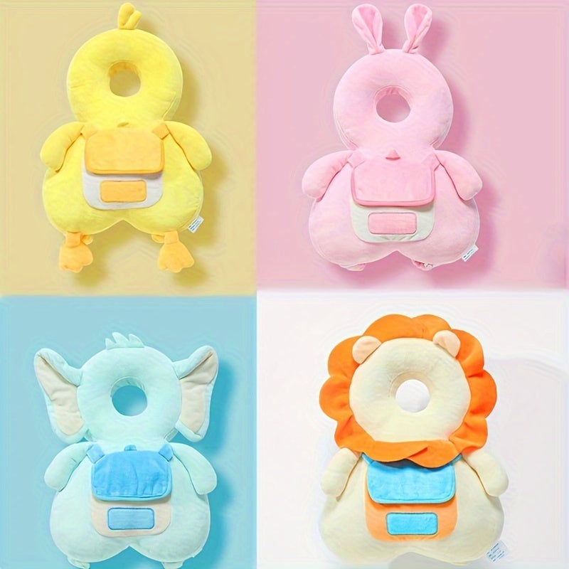 Kids Safety Pillow Yellow Adjustable Head Protection Pad with Fastening Belt