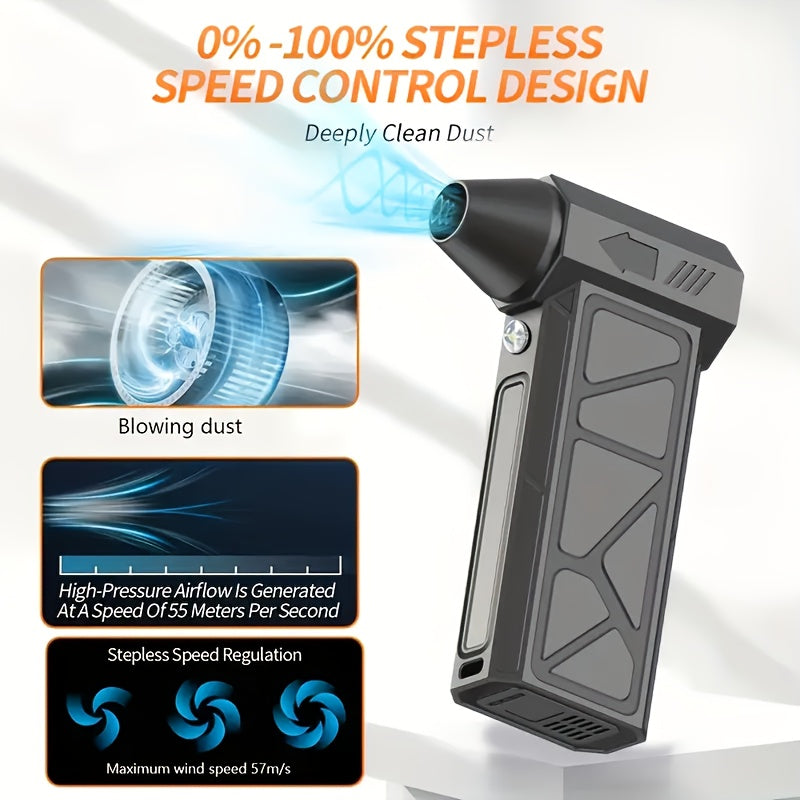 Multi-Function Portable Fan with USB Rechargeable Turbo Mode and Built-in Light