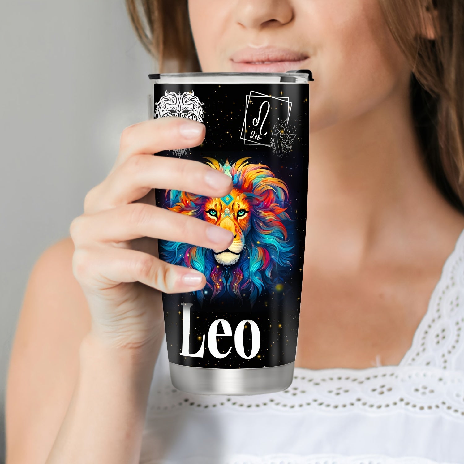 Stainless Steel Zodiac Mug Double Wall Insulated Astrology Gift