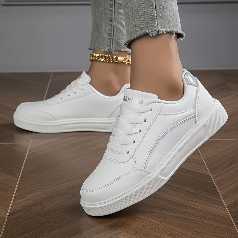 Women’s Low-Top Sneakers with Golden Accents Lightweight Breathable Casual