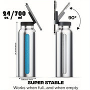 24oz Insulated Stainless Steel Water Bottle with Phone Holder and Magnetic Mount