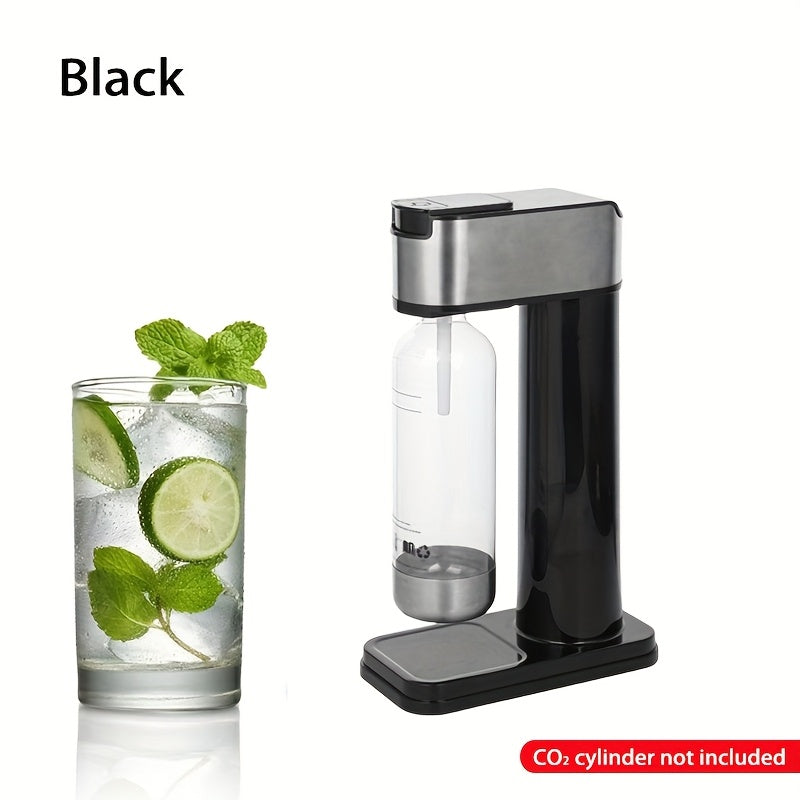 Stainless Steel Soda Maker with 1L PET Bottle Make Sparkling Water at Home