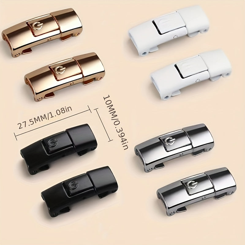 No-Tie Shoe Laces with Metal Buckle for Kids and Adults, Secure Fit