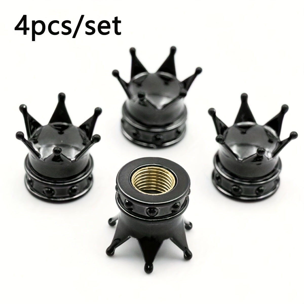 4 Pack Tire Valve Caps Durable Plastic Dust Covers for Cars and Motorcycles