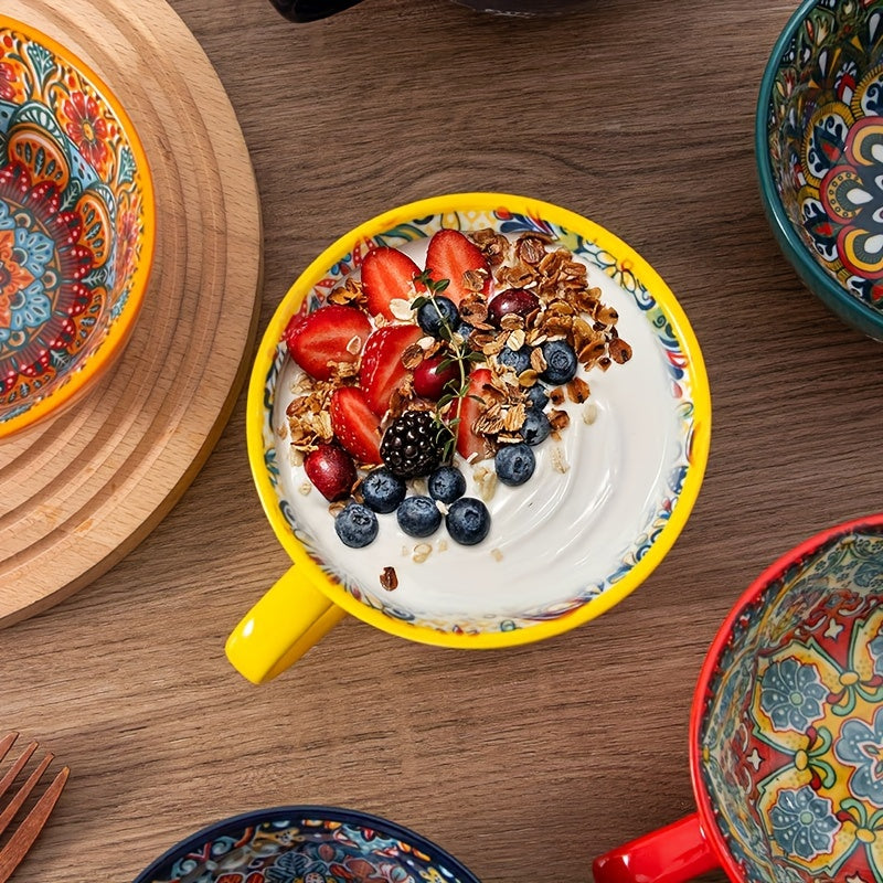 15oz Ceramic Mug with Handle for Coffee Tea Latte and Soup