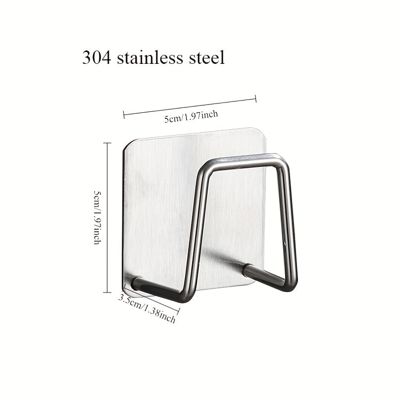 304 Stainless Steel Sponge Shelf for Kitchen Sink Non-Perforated Organizer
