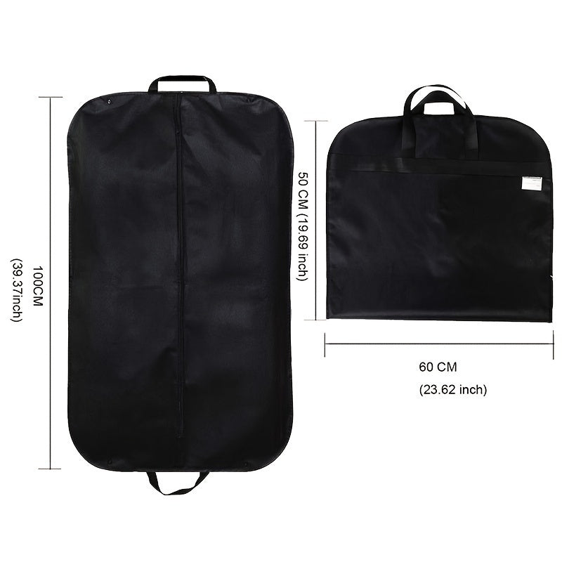 Black Garment Cover for Clothes Storage Travel Dustproof Moistureproof