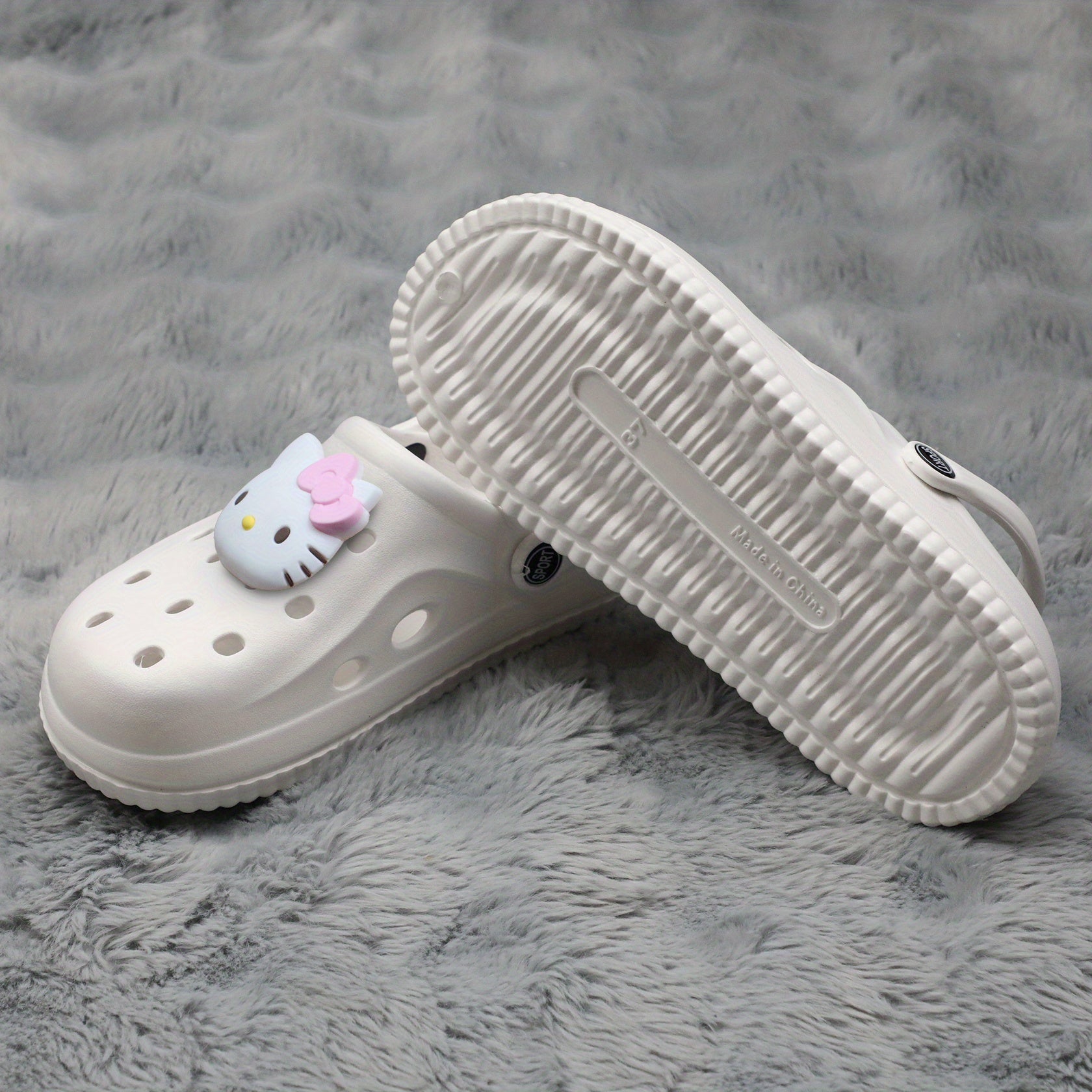 Women's EVA Clogs with 3D Pattern, Thick Soles, Breathable for Summer