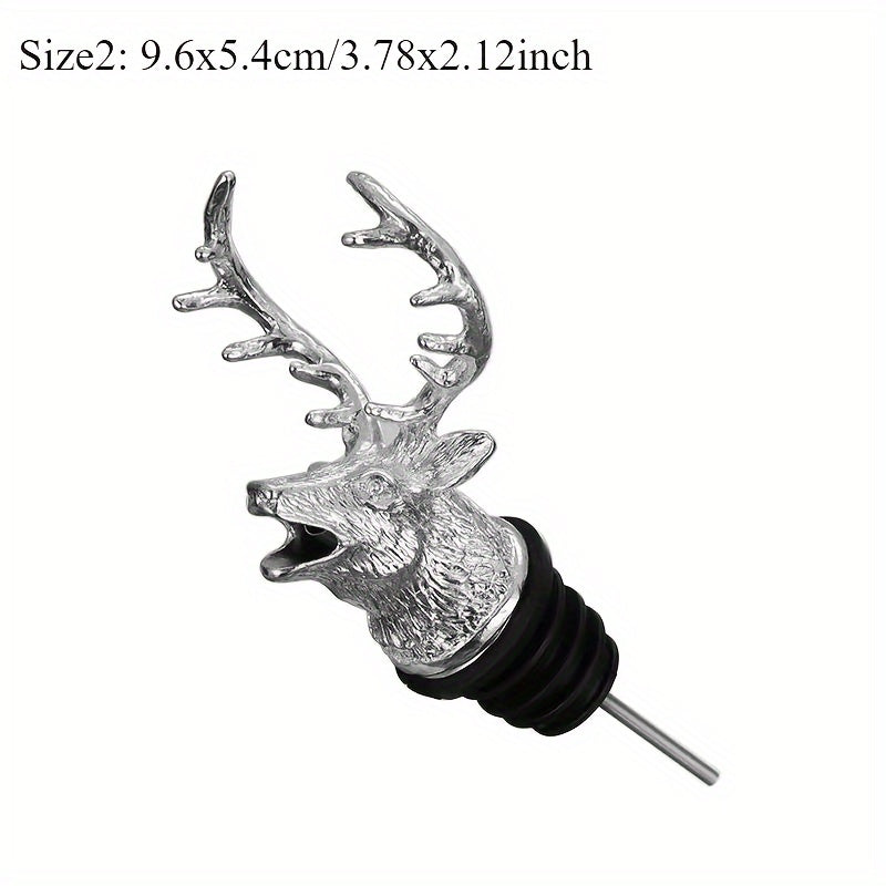 Deer Head Wine Pourer Zinc Alloy Various Colors Bar Home