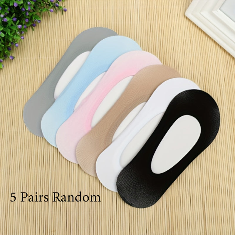 Pack de 5 calcetines invisibles de malla transpirable para mujer con puntera baja