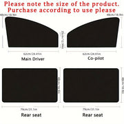 Avtomobil UV himoyasi quyosh nuri bilan himoyalash uchun 4 ta to'plam tarmoq oynasi pardalari old va orqa uchun