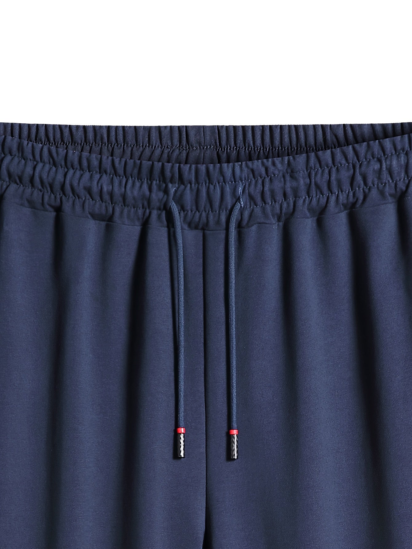 Conjunto de ropa deportiva casual de poliéster para hombre con chaqueta con cierre y cuello alto y pantalones con cordón