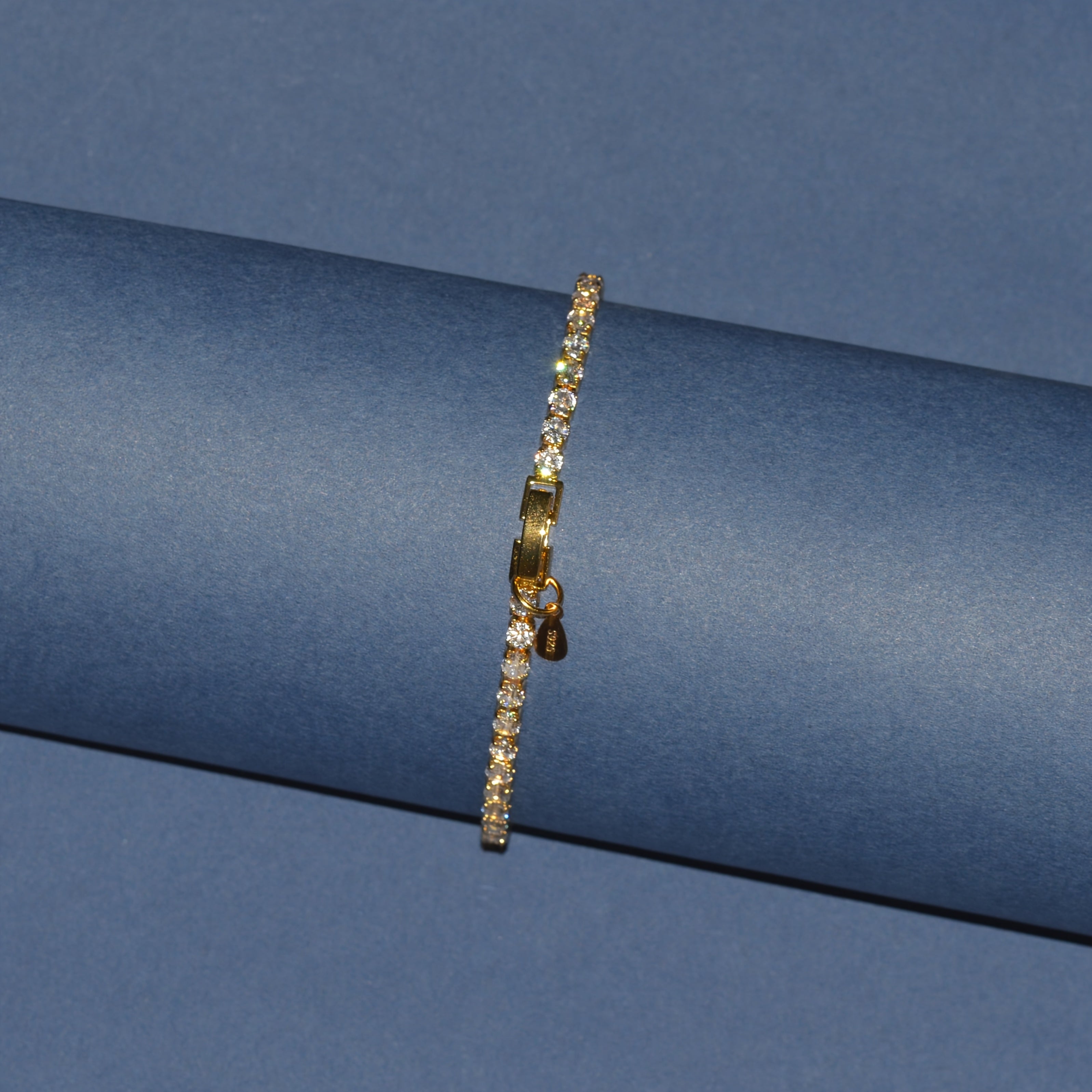 VVS Moissanite Tennis Bracelet for Women 3mm Yellow Silvery Jewelry