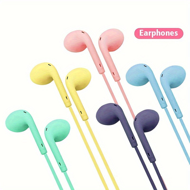 Anime-Inspired Wired Earphones with Microphone 3.5mm Jack Noise Isolation Tangle-Free Cable for Cellphones